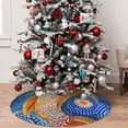 thumbnail image 5 of Pofeuu Colorful Dot Art Fish Print Christmas Tree Skirt, Merry Christmas Skirt Xmas Tree Ornaments for Xmas Holiday Party Decorations-48", 5 of 7