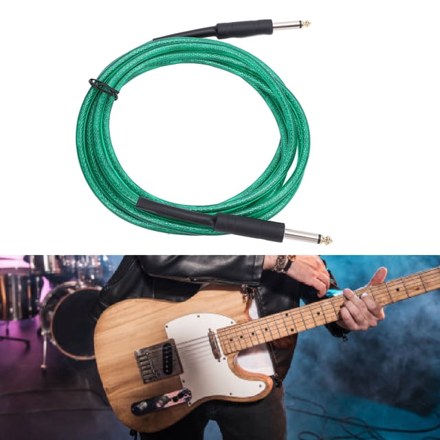 Guitar Instrument Cable, 6.35mm Male to Male Straight to Straight TRS Audio Cable for Electric Guitar, Bass, Keyboard, Mixer, Equalizer, Advanced Noise Reduction