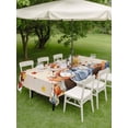 thumbnail image 3 of Outdoor Tablecloth with Umbrella Hole and Zipper, Gnomes Pumpkin Fall Rectangle Table Cloth 54x80 Inch Waterproof Tablecloth, Branches Thanksgiving Wooden Maple Leaves Picnic Table Cover for Patio, 3 of 7