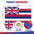 thumbnail image 2 of Super Tough Hawaii Flag | 2ft x 3ft Durable Nylon | Strong Canvas Heading & Brass Grommets | Fade-Resistant Colors | Indoor & Outdoor Display | All-Weather Construction | Excellent Flyability, 2 of 7
