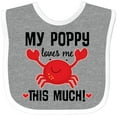 thumbnail image 3 of Inktastic My Poppy Loves Me Grandchild Boys or Girls Baby Bib, 3 of 4
