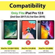 MHAWBL-Cover for iPad Pro 12.9 2017/2015 (Old Model, 2nd & 1st Gen), Slim Stand Protective Folio Case Smart Cover for iPad Pro 12.9 Inch 2nd Gen 2017 / iPad Pro 12.9 Inch 1st Gen 2015 -Black