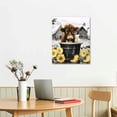thumbnail image 2 of Nawypu Highland Cow Bathroom Decor Wall Art Funny Bathroom Farm Cow Canvas Print Black And White Cow Bathroom Wall Decor Rubber Duck Cute Cow In Bathtub Wall Art Home Decor For Bathroom Bedroom, 2 of 4