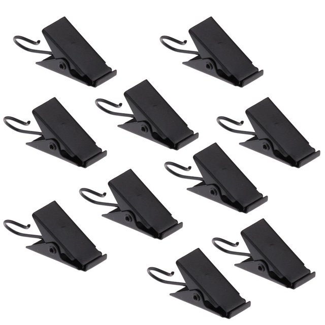 Clips de cortina con gancho Piezas Percha Ganchos Pneador Accesorios Ventana Dormitorio Decorativo , Negro