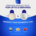 thumbnail image 2 of Universal 2-Cup Electric Rice Cooker, Silver - Ergonomic Handles, Fast Heating, 2 of 9