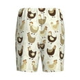 thumbnail image 4 of Picia Chicken Cartoon Pajama Shorts for Men, Men's Pajama Bottoms, Sleepwear,Short Pajama Pants-Large, 4 of 9