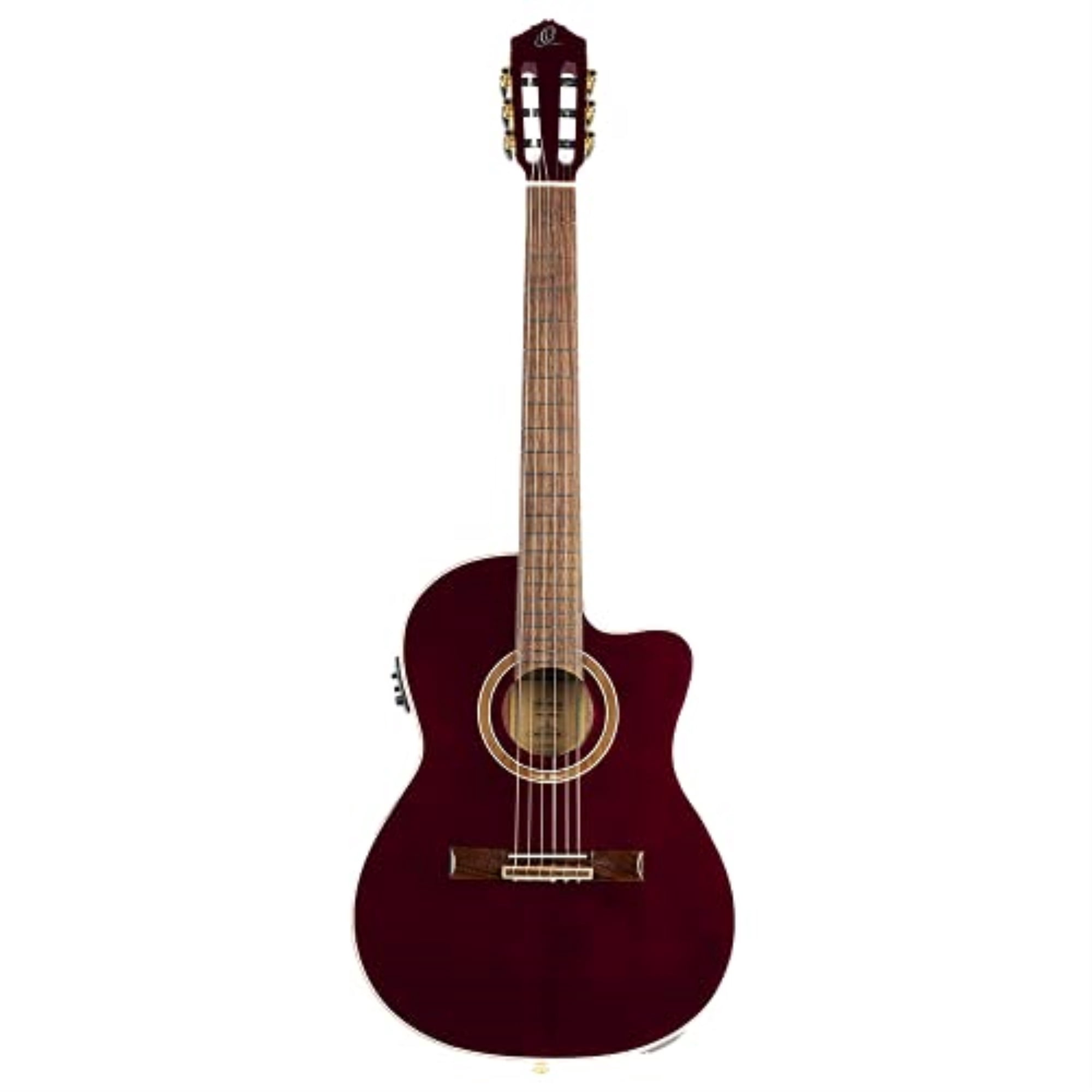 Performer Series Solid Top Thinline Crossover Acoustic-Electric Nylon Classical Guitar with Bag
