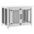 thumbnail image 1 of Crosley Furniture Dane Credenza Transitional Wood Dog Crate in White, 1 of 17