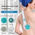 thumbnail image 5 of Cepillo eléctrico para el cuerpo, cepillo de baño exfoliante recargable, cepillo de ducha eléctrico con mango largo antideslizante, limpieza profunda, exfoliación, cepillo giratorio de masaj, 5 of 5