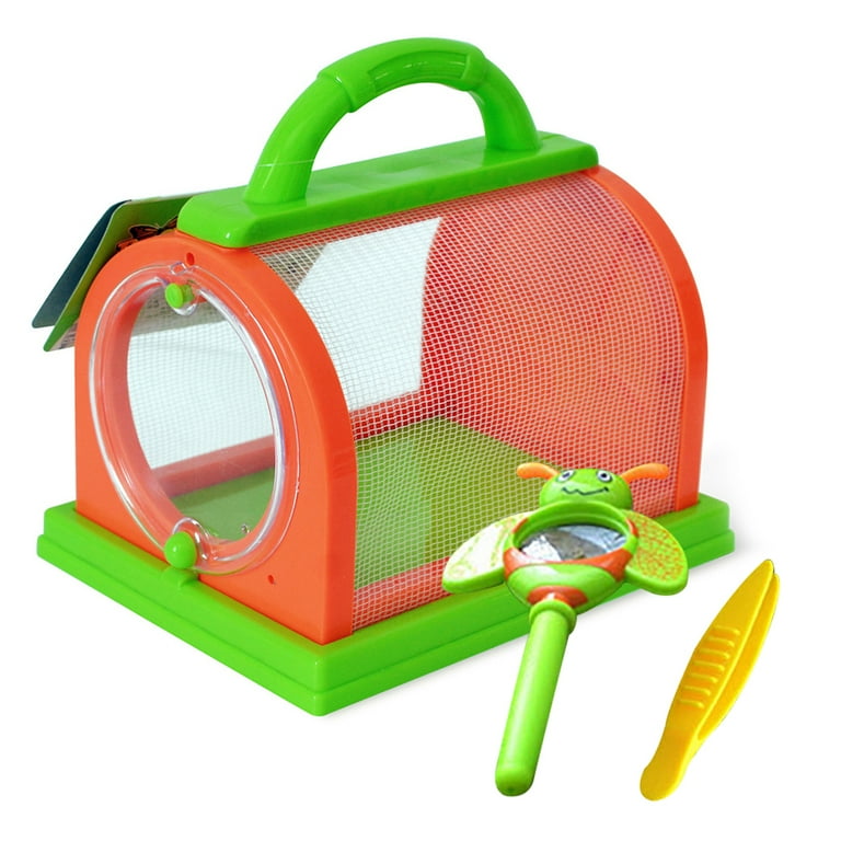 Cheers.US Kids Bug Catcher Kit for Outdoor Explorer Bug Collection Magnifying Glass Critter Case Tweezers and Bug Observation Container for Boys and