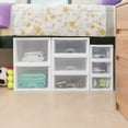 thumbnail image 4 of Sterilite Tiroirs de Rangement en Plastique Empilables et Modulaires de 27 Qt, Cadre Blanc, Lot de 4, 4 of 12