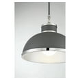 thumbnail image 5 of Gray with Polished Nickel Accents One Light Pendant from the Corning Collection, 5 of 5