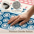 thumbnail image 6 of ODIKA 5'x7' Navy Pink Geometric Floral Stripe Washable Area Rug Intricate with Circles and Arches for Dining Room, Under Table, Home Office, Non-Slip Chair-Friendly, 6 of 7
