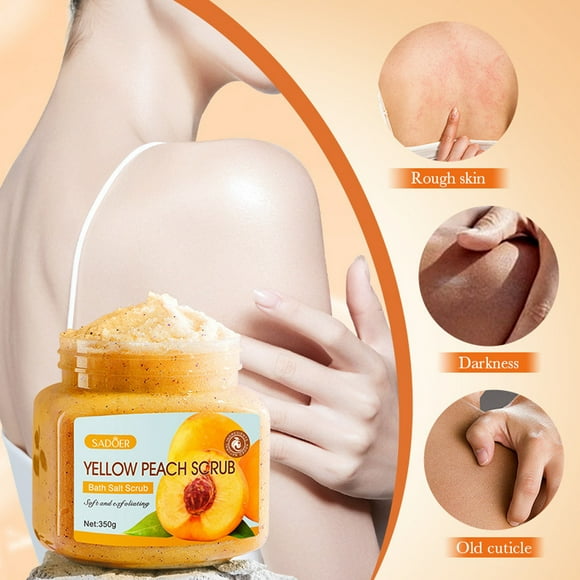 TopLLC Yellow Peach Exfoliating Clarifying Scrub Cleansing Body Scrub Cleansing Exfoliating Dead Skin Body Scrub facial scrub