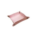 thumbnail image 2 of Amaiiu Coin Tray Leather Collapsible Save Space Storage Trays Square Portable Holder Accessory Watch Change Living Room Pink 1, 2 of 11