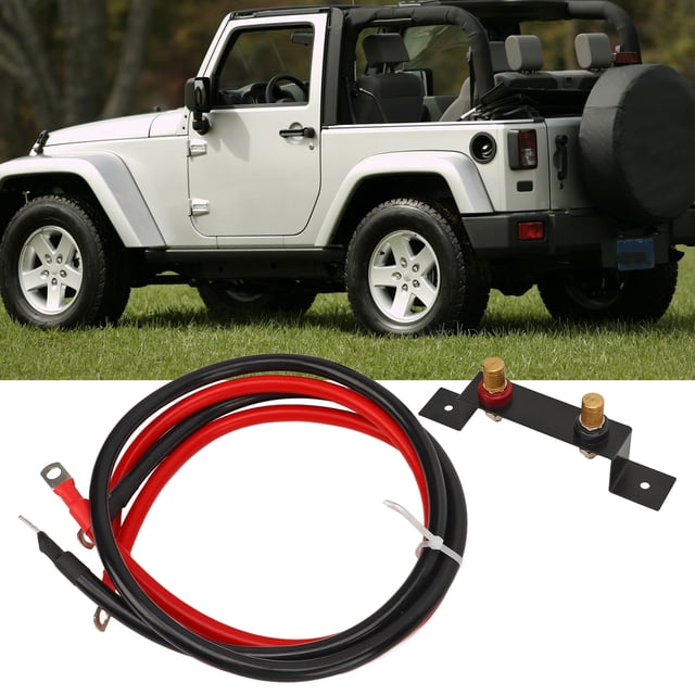 Battery Post Kit, Waterproof Battery Terminals Relocation Kit Cable And Mounting Bracket Terminals Relocation Kit For X3 UTV ATV Car Truck RV Tractor Boat