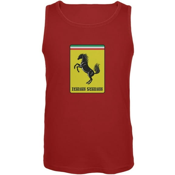 Italian Stallion Red Adult Tank Top - 2X-Large