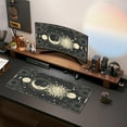 thumbnail image 2 of Large Mouse Pads Black Gold Tarot Moon Phases Sun Moon Stars Non-Slip Rubber Base Gaming Mousepad, Keyboard and Mouse Pad with Stitched Edges,PC Desk Mat for Game,Work,Office(31.5"*11.8"), 2 of 6
