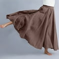 thumbnail image 5 of Elegant Flowy Women's High Waist Skirt Boho Maxi Long Skirt with Elastic Waist for Daily Wear and Party, 5 of 6