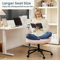 thumbnail image 5 of Height Adjustable Criss Cross Chair with No Wheels / with Wheels- Office Wide Swivel Home Office Desk Chairs Reading Chair, 5 of 26