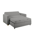 thumbnail image 6 of Serta Tennyson Scandinavian Convertible Loveseat with Full Size Sleeper, Grey Boucle Fabric, 6 of 7