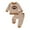 czb# Khaki315, variant on CUZIBR Baby Outfits Boys Sweatsuits Cartoon Football Embroidered Striped Pullover And Trousers Two Piece Athletic Tracksuit Clothing Sets,Khaki,18-24 Months