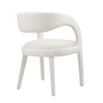 thumbnail image 4 of Side Dining Chair, Ivory White, Velvet, Kitchen Cafe Bistro Hospitality Restaurant, Modern Contemporary Boutique HB35938, 4 of 10