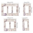 thumbnail image 2 of Yayeee Rocker Switch Wall Plate 2-Gang 4.7"x4.6" Home Decorative Outlet Cover, Purple Watercolor Seashells, 2 of 6