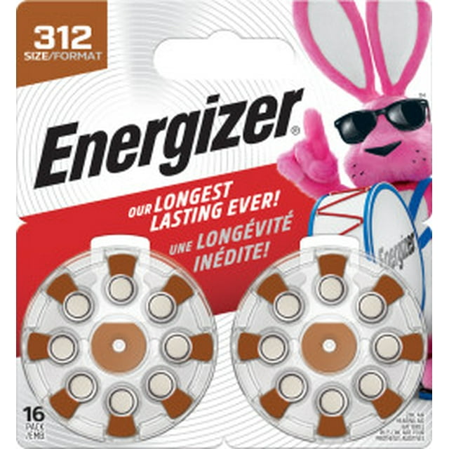 Energizer 312, Emballage de 16, Brun