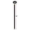 thumbnail image 2 of Westbrass D3619A-12 1/2" IPS x 19" Round Ceiling Mount Shower Arm with Flange, Oil Rubbed Bronze, 2 of 8