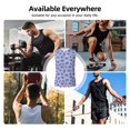 thumbnail image 5 of Uemuo Blue And White Flowers Pattern Men's Sleeveless T-Shirt,Muscle Athletic Tank Top, Moisture-wicking Quick-dry Breathable Classic Tee Top for Gym Run Outdoor Sports-Small, 5 of 8