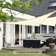 thumbnail image 4 of Shade Sail With Three Ropes Outdoor Garden Canopy Waterproof Patio 4X4X57M Green Triangle Swimming Pool Balcony Terrace, 4 of 5