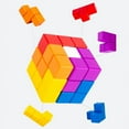 thumbnail image 4 of Puzzle 3D Soma Cube de madera con 100 tarjetas de desafío para niños, 4 of 5