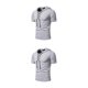 thumbnail image 3 of Qarigey Elegantes sudaderas con capucha de manga corta para hombres - Tejidos seleccionados Trendy And Fashion Grey Light S gris claro S 2Conjunto, 3 of 6
