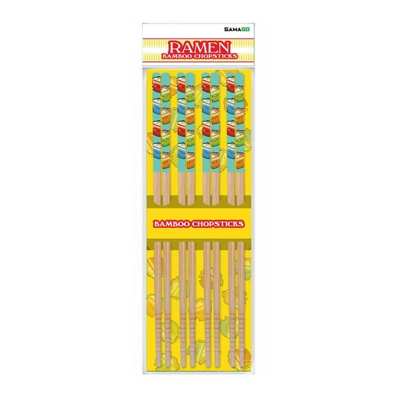 Juego de palillos GAMAGO Ramen Cast Bamboo, 4 pares, 23,5 cm