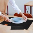 thumbnail image 5 of Dark Grey Felt Cloth Placemats Set,12 Pcs 17x12 inch Heat Resistant Table Place Mats with Drink  and Cutlery Pouch Holder,Insulation Felt Mats for Home Kitchen By Yahome, 5 of 7