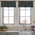 thumbnail image 4 of LALILO Kitchen Curtain Valance Ikat Tie Dye With Stripes And Rod Pocket Window Curtain 52"x 18" Set of 2, 4 of 7