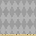 thumbnail image 1 of Geometric Rhombus Fabric by the Yard, Neutral Design Simplistic Rhomb Check Repetition Graphic, Decorative Upholstery Fabric for Sofas and Home Accents, 5 Yards, Pale Taupe and Pale Grey by Ambesonne, 1 of 4