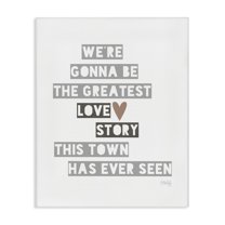 Stupell Industries Greatest Love Story Typography Painting Gallery Wrapped Canvas Art Print Wall Art, 36 x 48
