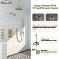 thumbnail image 5 of Boyel Living Four-function Shower System Concealed Shower with Side Spray 8 Inches Rain Shower Head Wall-mounted Bathroom Fixtures Handheld Spray Faucet Set Brushed Gold, 5 of 10