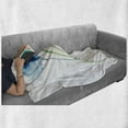 thumbnail image 6 of Watercolor Flower Soft Flannel Fleece Throw Blanket, Cornflower Summer Botanic Floral Blooming Plants Print, Cozy Plush for Indoor and Outdoor Use, 50" x 60", Navy Blue White Green, by Ambesonne, 6 of 6