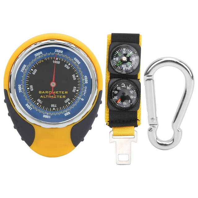 Baromètre Altimètre Multifonction 4 en 1 avec Thermomètre Compas pour le Camping de Randonnée en Plein Air
