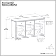 thumbnail image 4 of Simpli Home Cosmopolitan 54 inch Wide Solid Wood Contemporary Sideboard Buffet in Mahogany, 4 of 8