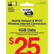 Straight Talk $25 Mobile Hotspot 4GB of Data 30-Day Plan Direct Top Up