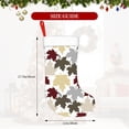 thumbnail image 4 of Daiia colorful Maple Print Christmas Stocking，18"Large Knitted Xmas Stocking for Kids, Family Stocking for Fireplace Christmas Holiday Party Decoration, 4 of 7