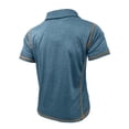 thumbnail image 4 of Resicozy Men's Casual Polo Shirts Classic Button Basic Short Sleeve Shirt Solid Color Tees Fashion Big and Tall Tops with Pockets Blue XL, 4 of 8