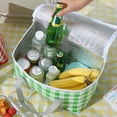thumbnail image 5 of Insulated Picnic Basket Cooler with Aluminum Foil Lining, Foldable Camping Lunch Bag for Food and Drinks, Portable Thermal Carrier for Outdoor Picnics Beach BBQ and Family Outings, 5 of 6