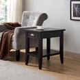thumbnail image 2 of Leick table d'Appoint de Fauteuil pour la Maison avec Tiroir, Gris Fumée, 2 of 2