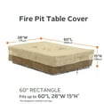 thumbnail image 6 of Classic Accessories Veranda Water-Resistant 60 Inch Rectangular Fire Pit Table Cover, 6 of 6
