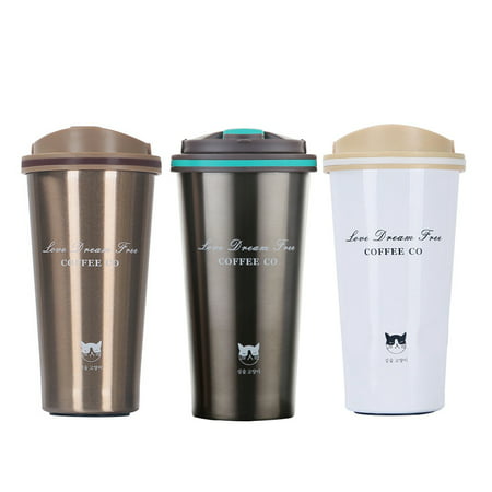 500ML Stainless Steel Insulated Thermal Travel Coffee Mug Cup Flask (Best Deal On Ninja Coffee Bar)